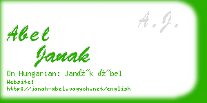 abel janak business card